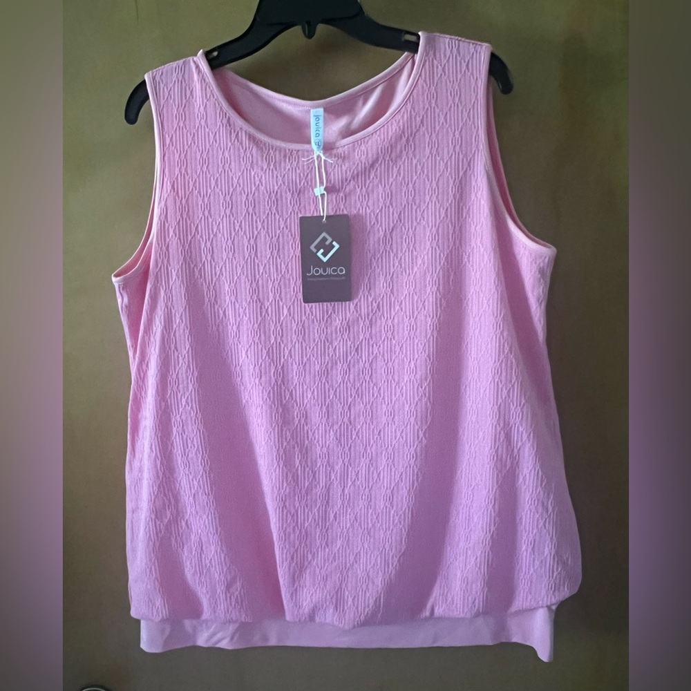 NEW WITH TAGS,  ONE GREEN AND ONE JOUICA HOT PINK TOP, BOTH Size XL. (TWO TOPS)